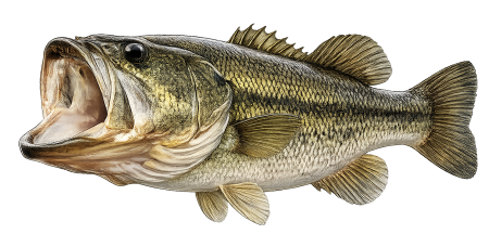 AI-generated Large Mouth Bass illustration